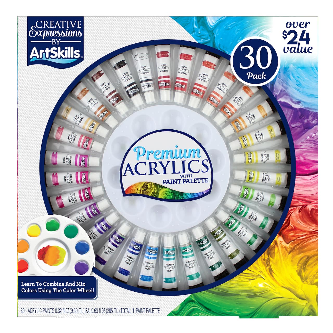 ArtSkills® Premium Acrylic Paint Set with Paint Palette